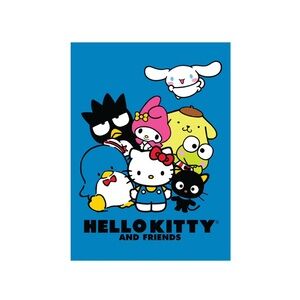 Hello Kitty and Friends Blue and White Blanket